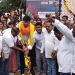 वादग्रस्त जागेवर आ . रवी राणा यांच्या हस्ते प्रवेशद्वाराचे भूमिपूजन..